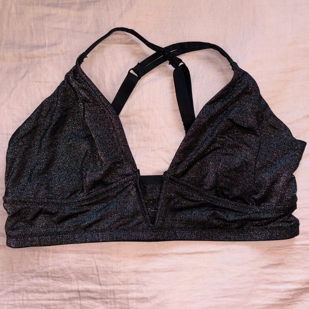 Auden Shimmering Black V-Line Bralette